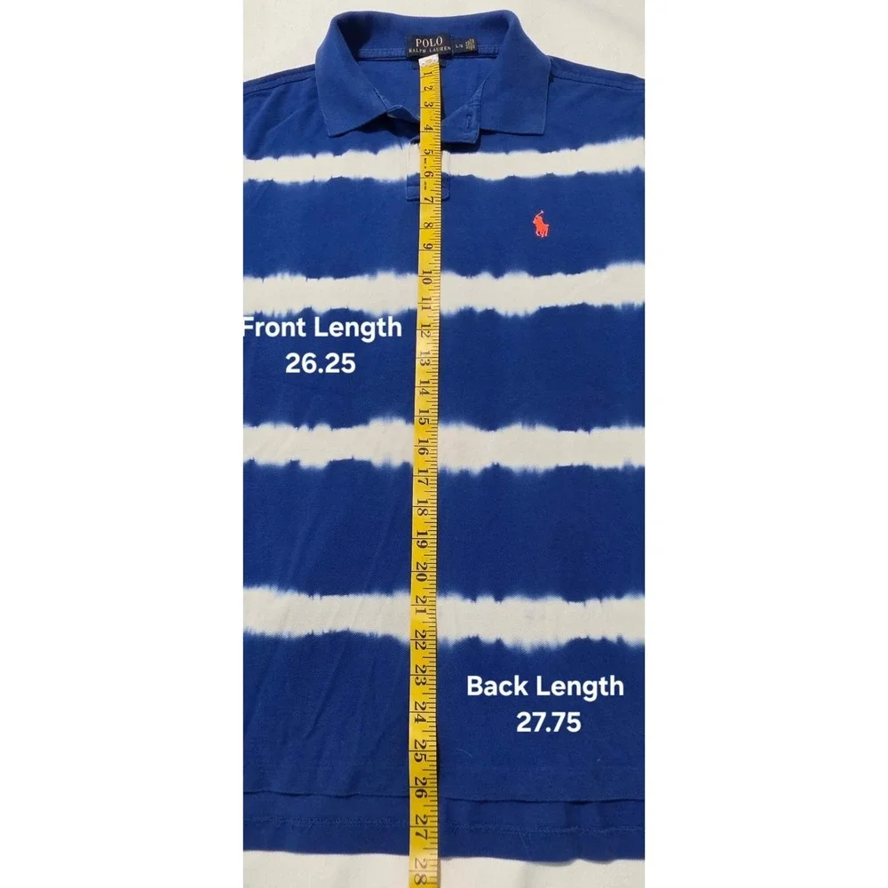 Polo Ralph Lauren Tie Dye Polo Shirt Custom Fit Pony Cotton Men's Large